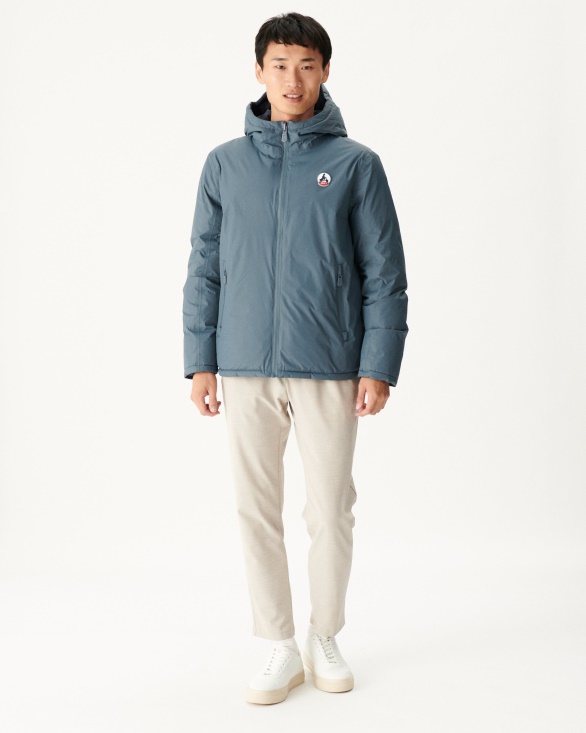 Blue/Marine Extreme Cold Hooded Reversible Down Jacket Aspen Jott UK