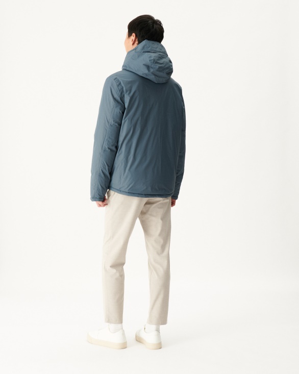 Blue/Marine Extreme Cold Hooded Reversible Down Jacket Aspen Jott UK