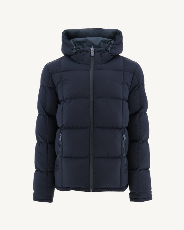 Blue/Marine Extreme Cold Hooded Reversible Down Jacket Aspen Jott UK