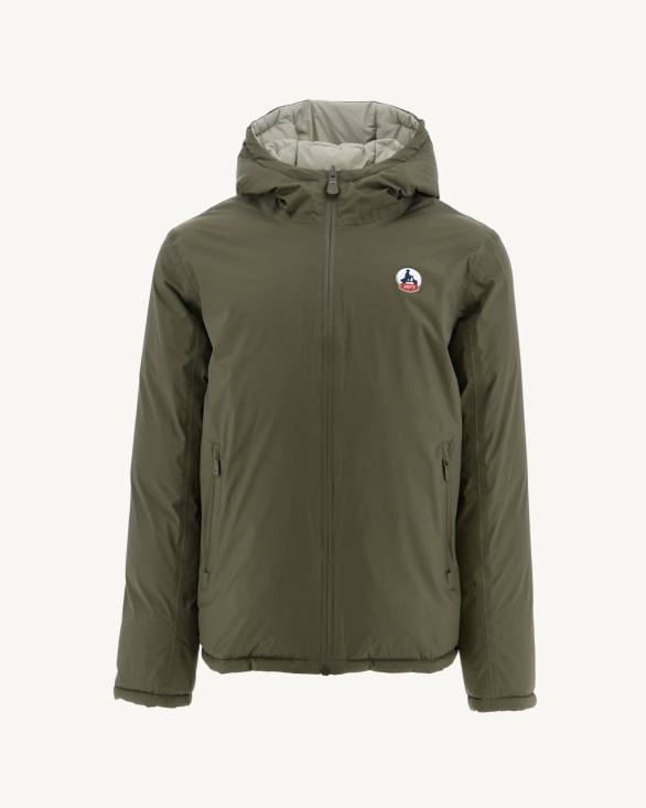 Jott UK Army/Sauge Extreme Cold Hooded Reversible Down Jacket Jacket Aspen