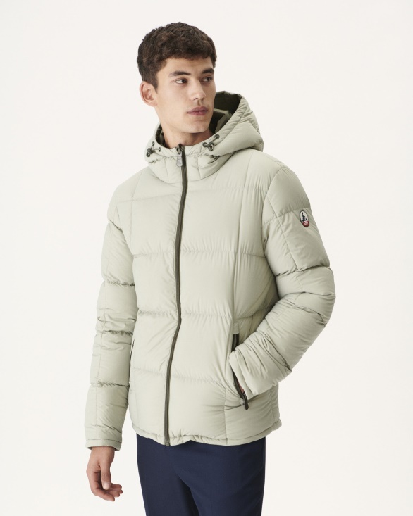 Jott UK Army/Sauge Extreme Cold Hooded Reversible Down Jacket Jacket Aspen