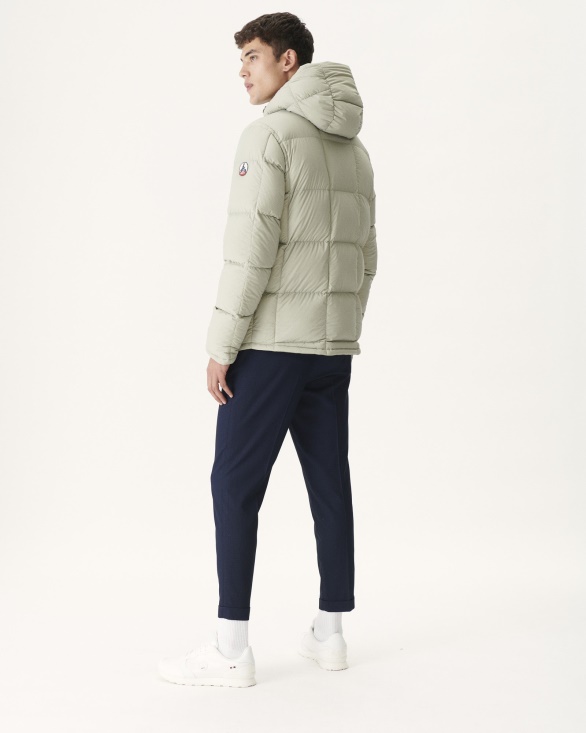 Jott UK Army/Sauge Extreme Cold Hooded Reversible Down Jacket Jacket Aspen