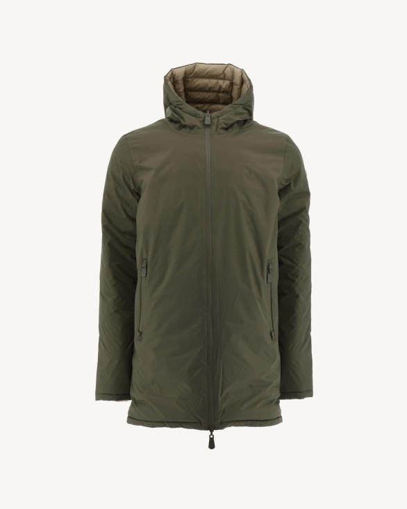 Army/Beige Reversible Light Puffer Jacket Amsterdam Jott UK