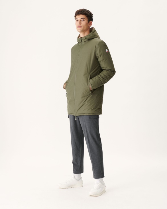 Army/Beige Reversible Light Puffer Jacket Amsterdam Jott UK