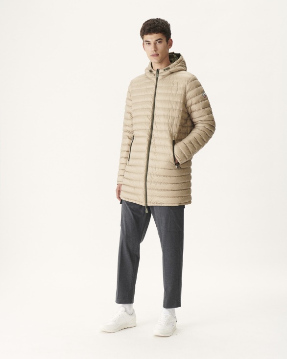 Army/Beige Reversible Light Puffer Jacket Amsterdam Jott UK