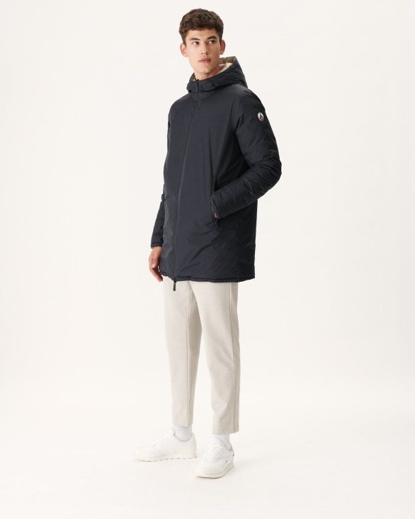 Jott UK Noir/Beige Reversible Light Puffer Jacket Amsterdam