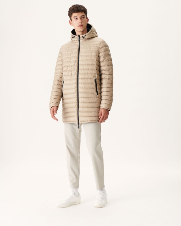Jott UK Noir/Beige Reversible Light Puffer Jacket Amsterdam