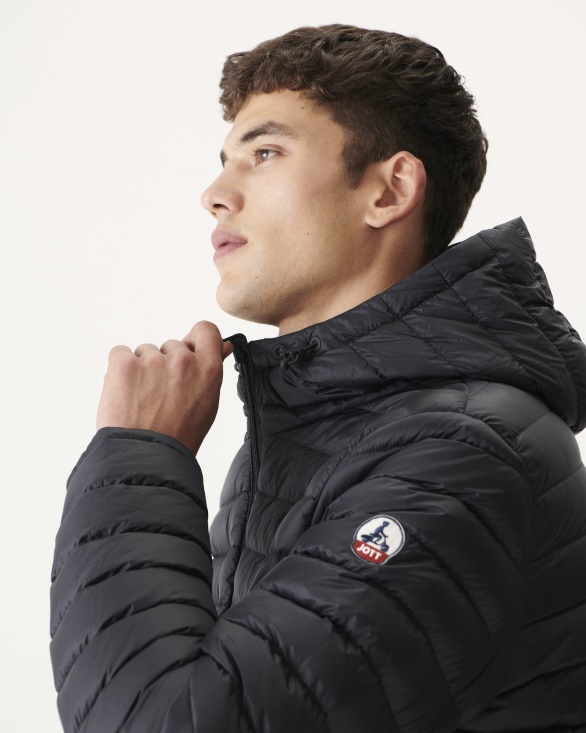 Print Militaire/Noir Reversible Light Down Jacket Amsterdam Jott UK