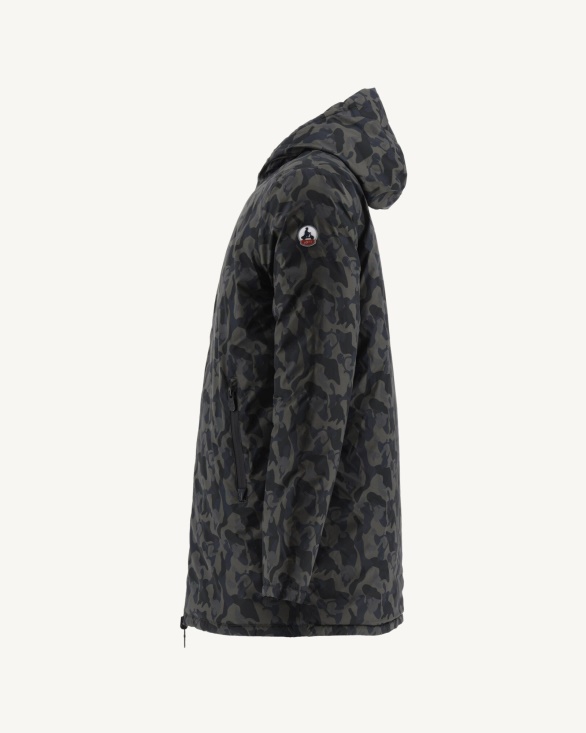 Print Militaire/Noir Reversible Light Down Jacket Amsterdam Jott UK