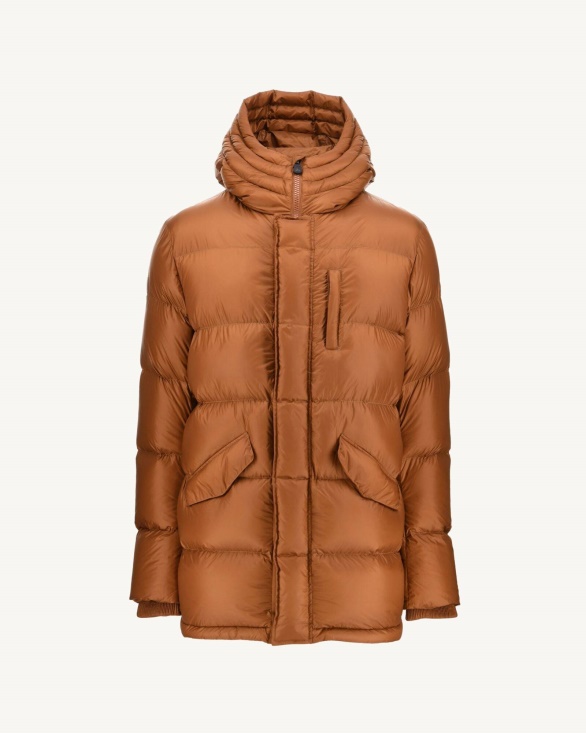 Jott UK Caramel Extreme Cold Hooded Down Jacket Dakhla
