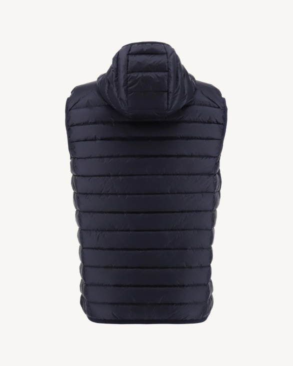 Jott UK Hooded Sleeveless Down Jacket Marine Pat