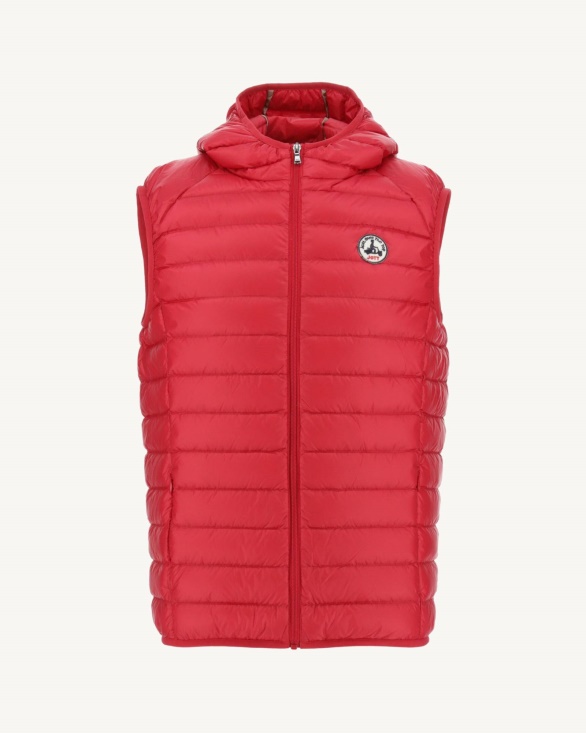 Hooded Sleeveless Down Jacket Rouge Pat Jott UK