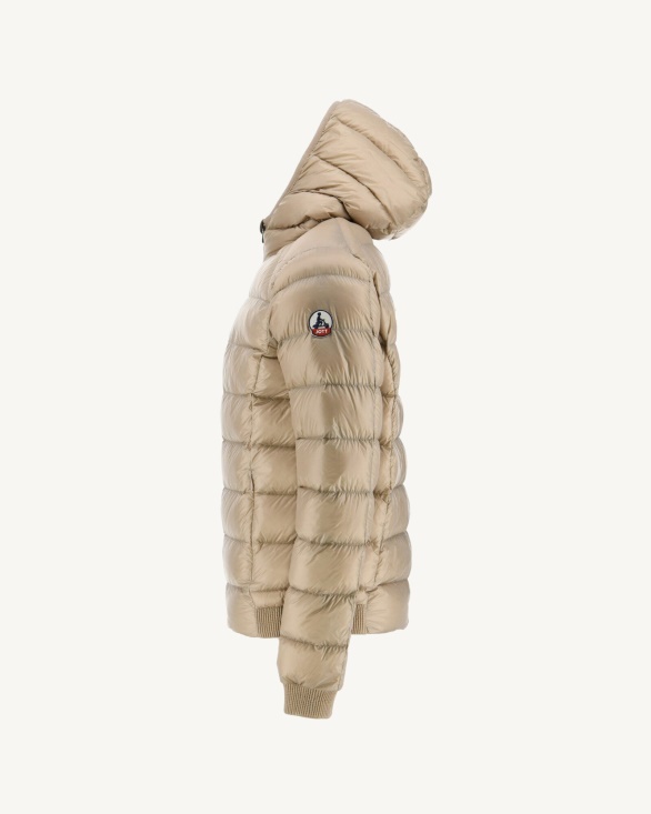 Beige Extreme Cold Hooded Down Jacket Nat Jott UK