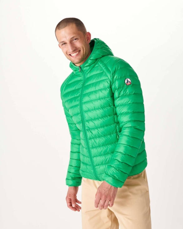 Jott UK Lightweight Hooded Down Jacket Vert Nico