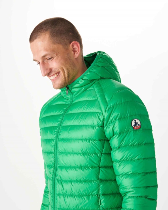 Jott UK Lightweight Hooded Down Jacket Vert Nico