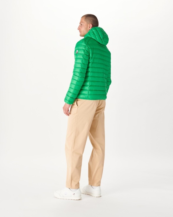 Jott UK Lightweight Hooded Down Jacket Vert Nico