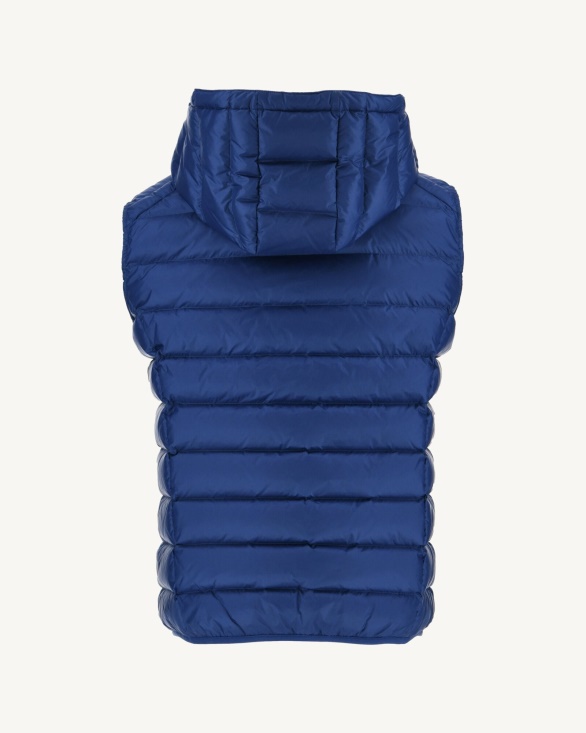 Jott UK Dark Denim Extreme Cold Sleevless Down Jacket Silver
