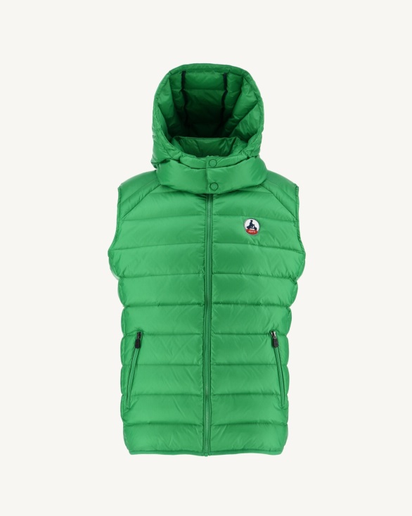Vert Extreme Cold Sleevless Down Jacket Silver Jott UK