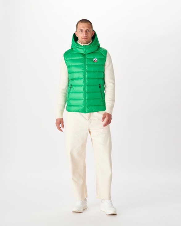 Vert Extreme Cold Sleevless Down Jacket Silver Jott UK