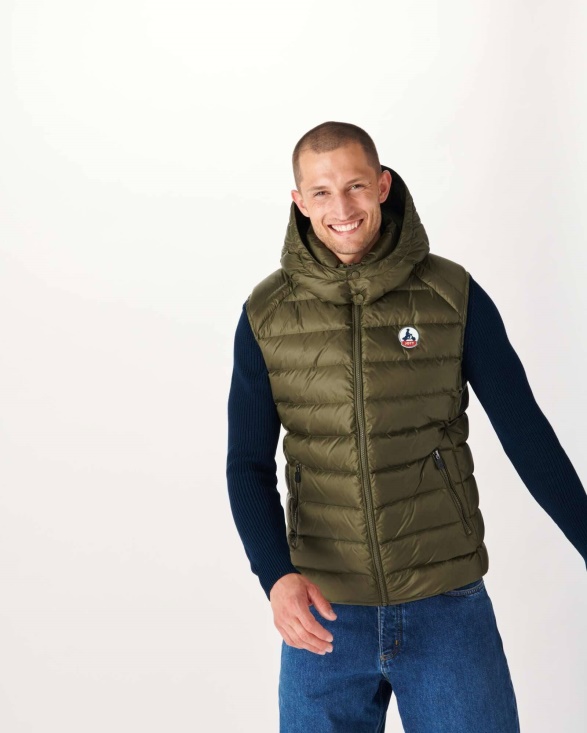 Army Extreme Cold Sleevless Down Jacket Silver Jott UK
