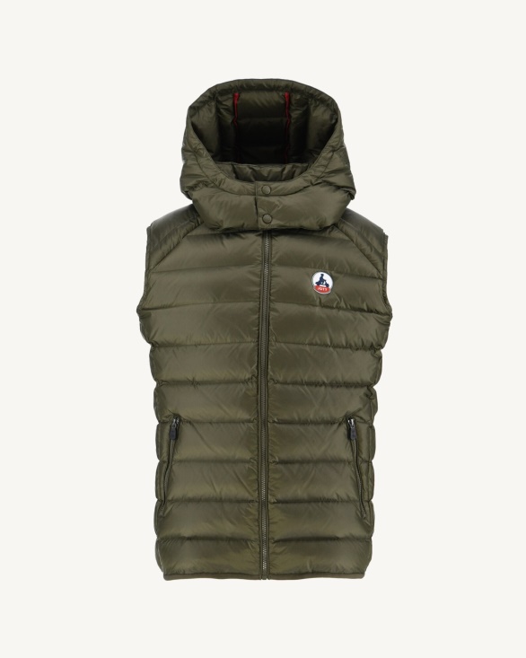 Army Extreme Cold Sleevless Down Jacket Silver Jott UK