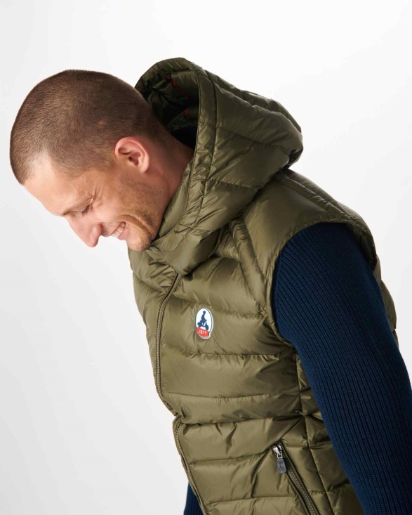 Army Extreme Cold Sleevless Down Jacket Silver Jott UK