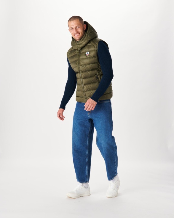 Army Extreme Cold Sleevless Down Jacket Silver Jott UK