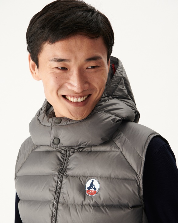 Jott UK Anthracite Extreme Cold Sleevless Down Jacket Silver