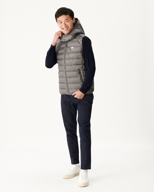 Jott UK Anthracite Extreme Cold Sleevless Down Jacket Silver