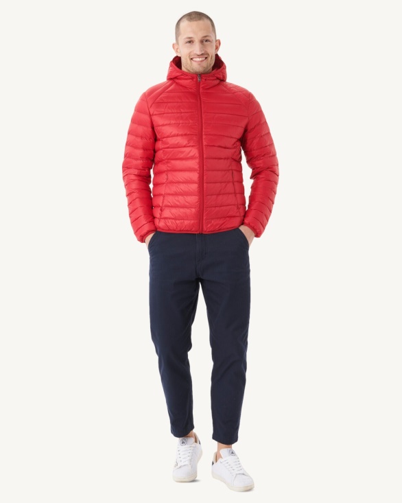 Jott UK Lightweight Hooded Down Jacket Rouge Nico