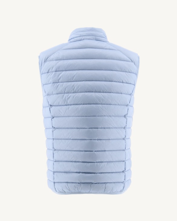Soft Blue Sleevless Down Jacket Tom Jott UK