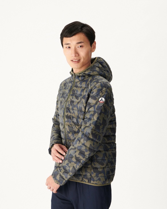 Jott UK Print Militaire Light Down Jacket Nico