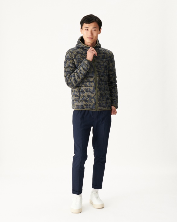 Jott UK Print Militaire Light Down Jacket Nico
