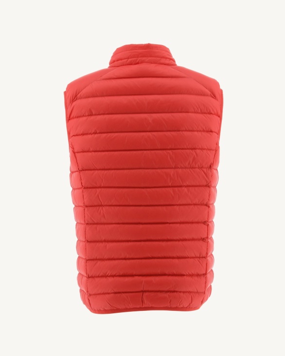Fire Red Sleevless Down Jacket Tom Jott UK