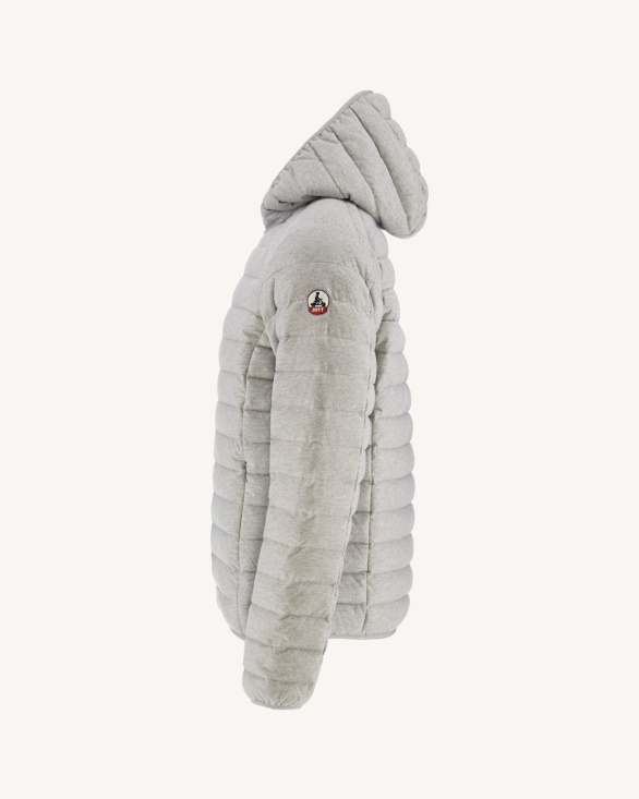 Jott UK Gris Chine Hooded Down Jacket Nico