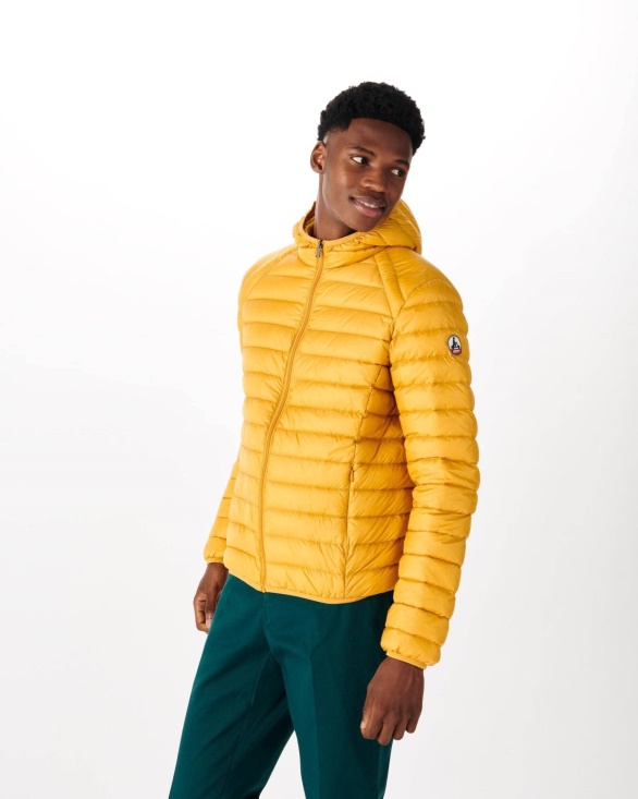 Jott UK Lightweight Hooded Down Jacket Moutarde Nico