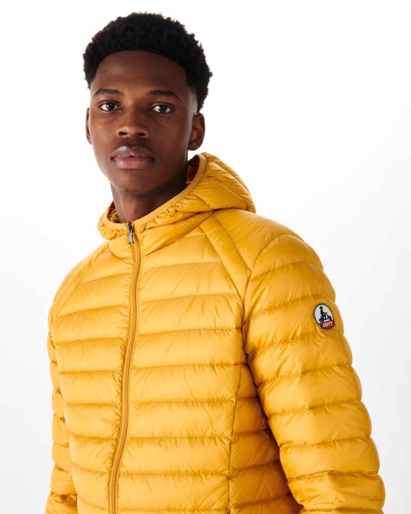 Jott UK Lightweight Hooded Down Jacket Moutarde Nico