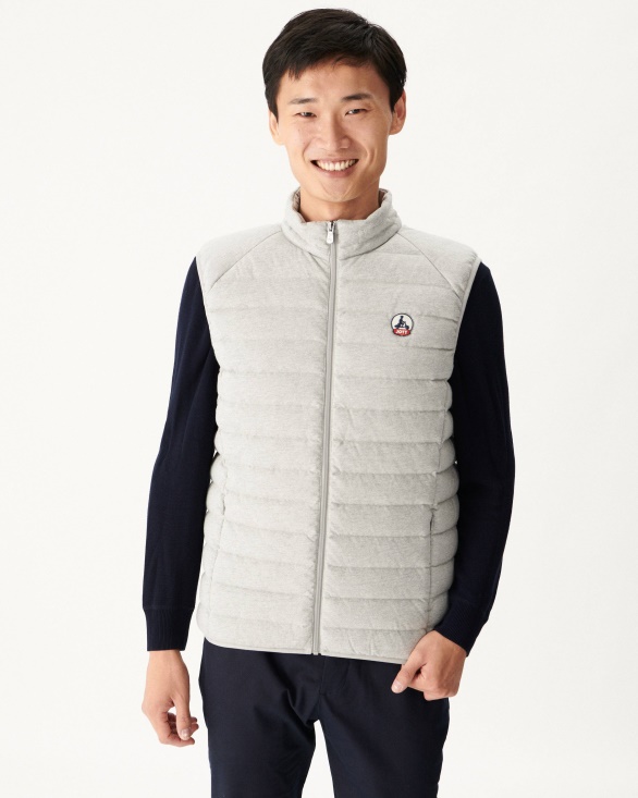 Gris Chine Sleevless Down Jacket Tom Jott UK