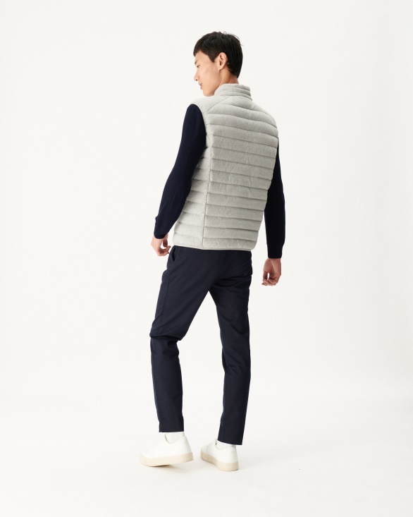 Gris Chine Sleevless Down Jacket Tom Jott UK