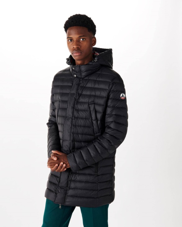 Noir Light Hooded Down Jacket Florent Jott UK