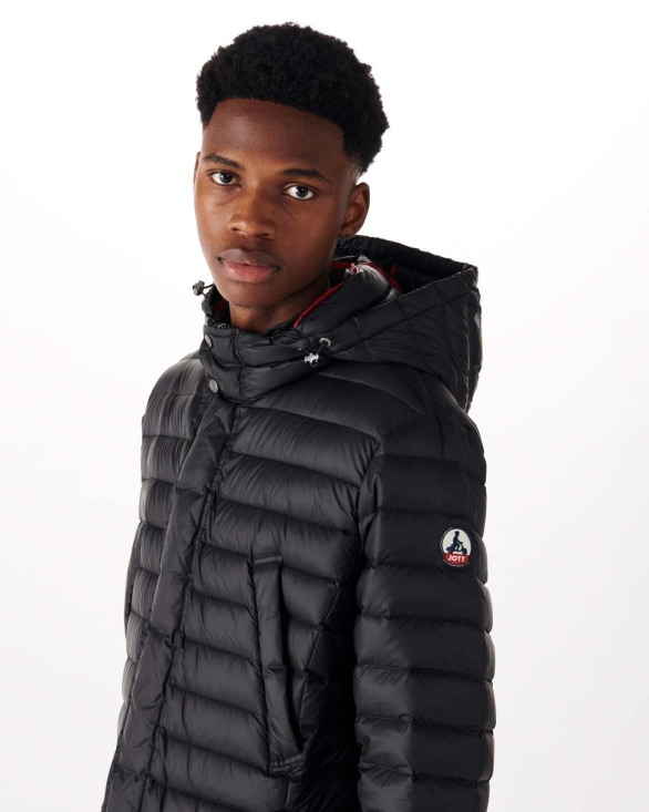 Noir Light Hooded Down Jacket Florent Jott UK