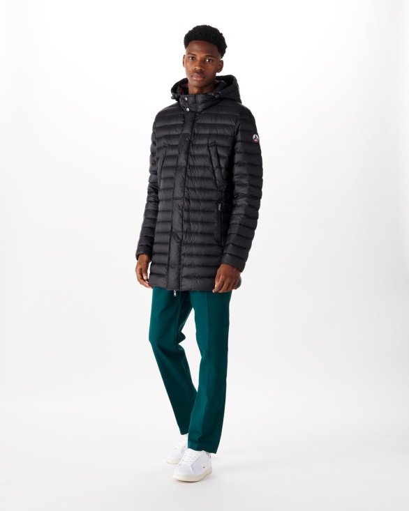 Noir Light Hooded Down Jacket Florent Jott UK