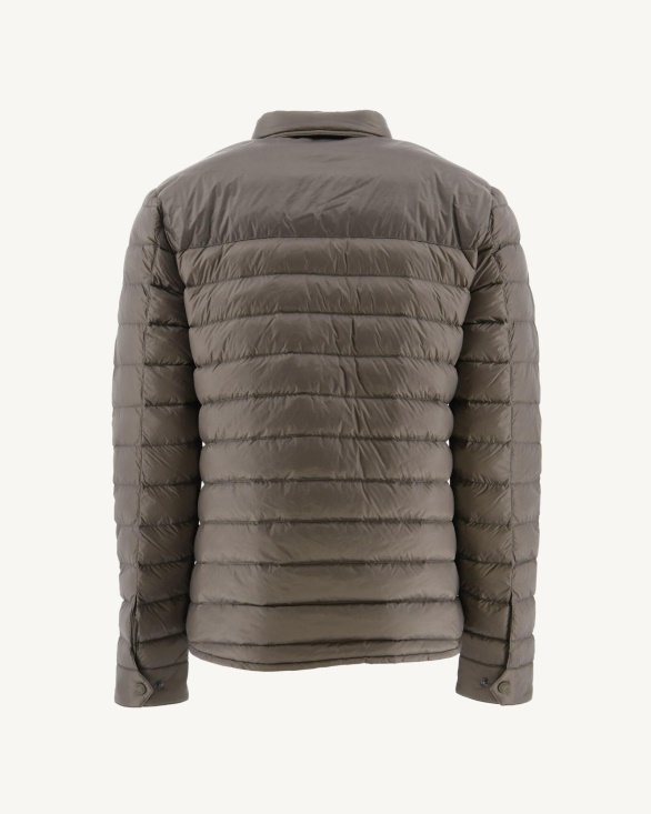 Jott UK Taupe Cris Lightweight Shirt Collar Puffer Jacket