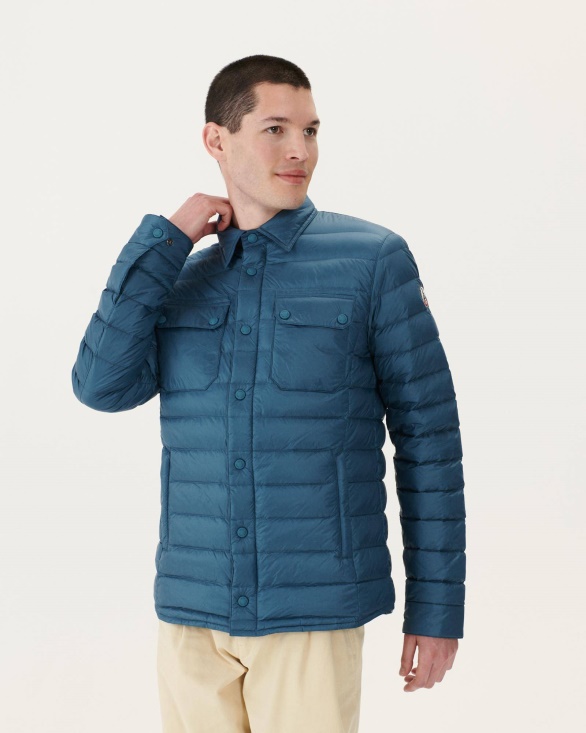 Blue Jeans Cris Lightweight Shirt Collar Puffer Jacket Jott UK
