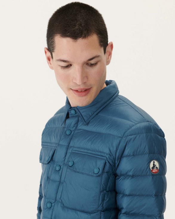 Blue Jeans Cris Lightweight Shirt Collar Puffer Jacket Jott UK