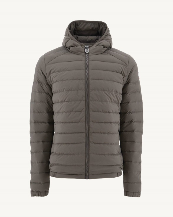 Taupe Light Hooded Down Jacket Lenny Jott UK