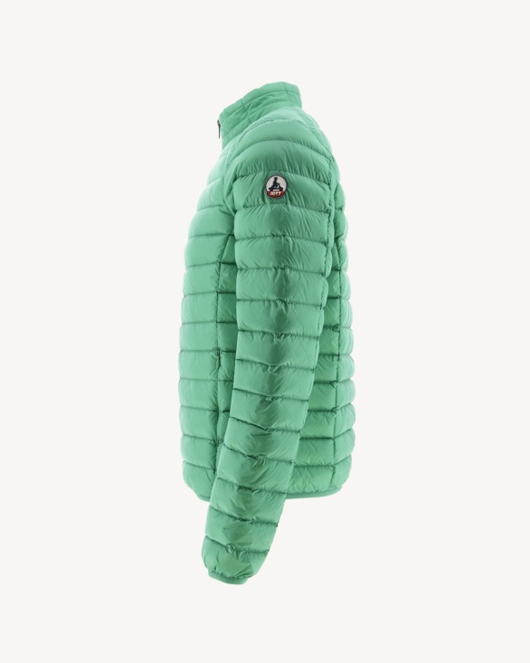 Poppy Green Lightweight Down Jacket Mat Jott UK