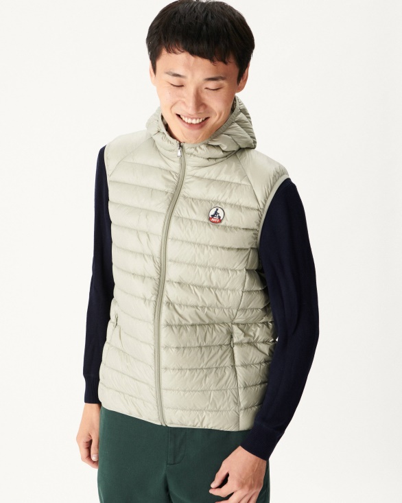 Hooded Sleeveless Down Jacket Sauge Pat Jott UK
