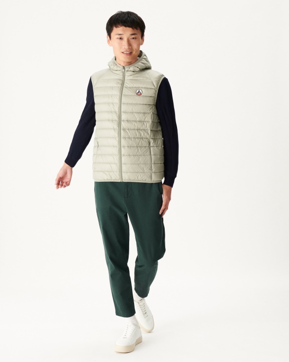 Hooded Sleeveless Down Jacket Sauge Pat Jott UK