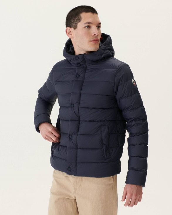 Jott UK Navy Jorge Hooded Puffer Jacket